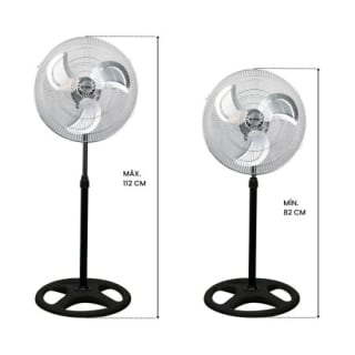Ventilador de Pie 18" 45cm 75W 3 Velocidades Industrial por 24.35€