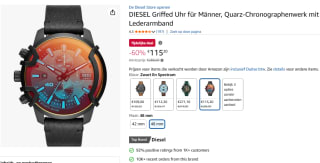 Diesel Griffed DZ4519 Herenhorloge 48 mm - Zwart voor €115,20 bij Amazon