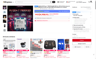 Procesador AMD Ryzen 7 7800X3D por $4,425 | AliExpress