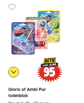Alle Glorix of Ambi Pur toiletblok voor €0,95 bij Dirk