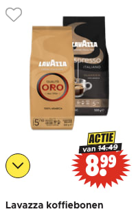 Lavazza koffiebonen 500 gram voor €8,99 bij Dirk