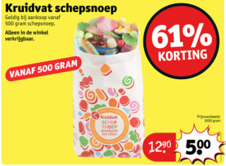 1 kg schepsnoep voor €5 bij Kruidvat