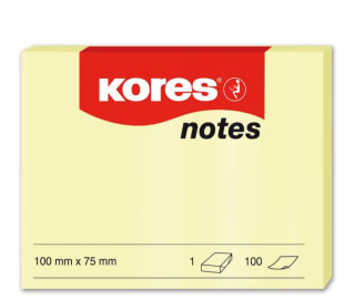 Taco de 100 Notas Adhesivas en Color Amarillo por 0.37€