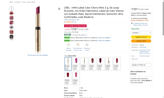 L'BEL Infini Labial Cherry Wine por $110 | Oferta Amazon