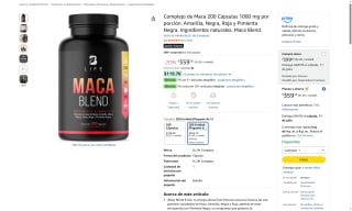 Complejo de Maca 3 Variedades 200 Cáps por $359 | Oferta Amazon
