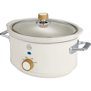 Swan Nordic Manual Slow Cooker, 3 Settings, Removable Ceramic Pot and Glass Lid, 3.5