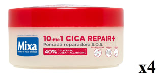 4 x Mixa Cica Repair+ 10 en 1 Pomada SOS con 40% Glicerina Y Urea, 150ml por 13.15€