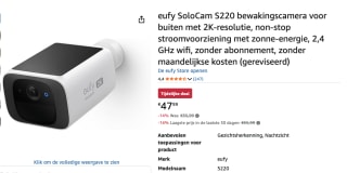 Eufy S220 SoloCam 2K voor €47,99 bij AMazon Belgie