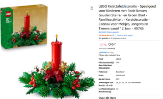 LEGO Kersttafeldecoratie voor €29,27 bij Amazon