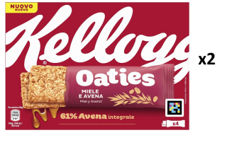 2 Paquetes de Barritas Kellogg's Oaties Avena y Miel 160g por 2.95€