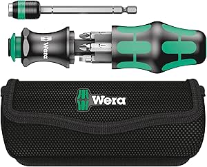 Wera Compact Tool Set "Kraftform 20" with Pouch, SL/PH/PZ, 7 Pieces, Silver