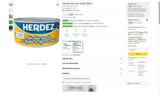 Atún Herdez EL GRANDE 280g por $20 | Oferta Amazon
