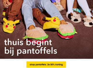 50% korting op 2e pantoffel bij Scapino