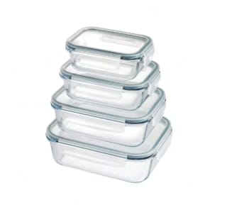 Bloom set 4 fiambreras borosilic rectangulares por 12,84€
