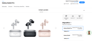 Audífonos Samsung Galaxy Buds 4 Pro por $2,986