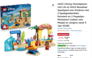 LEGO Disney Strandplezier met Lilo en Stitch voor €15,99 bij Amazon