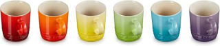 LE CREUSET Set of 6 Rainbow Espresso Mugs 100ml – £40.50