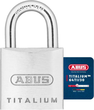 ABUS Titalium AB64TI/30 Padlock – Silver/Grey, 30mm