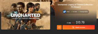 Uncharted: Legacy of Thieves Collection (PC) por $250 | Instant Gaming