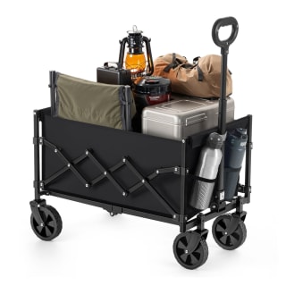 Songmics 90L Foldable Camping Trolley (Ink Black / Slate Grey / Midnight Blue) W/Cod