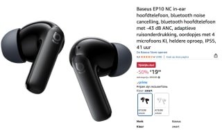 Baseus EP10 NC in-ear hoofdtelefoon voor €19,99 bij Amazon