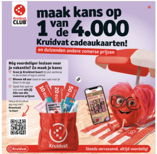 Scan je kaart en speel het spel in de Kruidvat app en win altijd punten