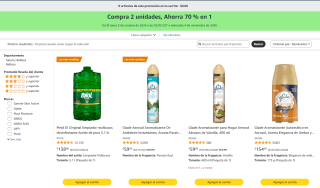 70% de descuento en el segundo producto en Amazon
