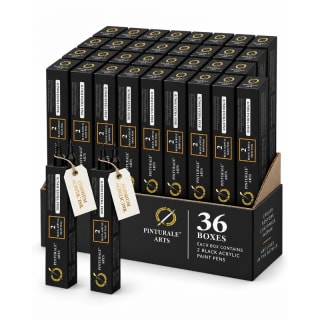 Pinturale Arts Pack 36 Estuches de Rotuladores Acrílicos Punta Extra Fina Negro 9.99€