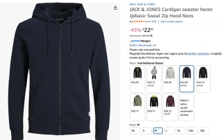 JACK & JONES Cardigan sweater voor€22,93 bij Amazon