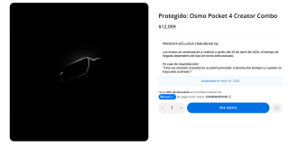 Osmo Pocket 4 Creator Combo por $9,599 | Preventa DJI