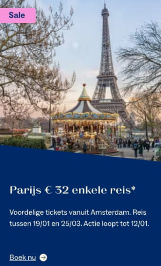 Eurostar treintickets naar Parijs vanaf £32