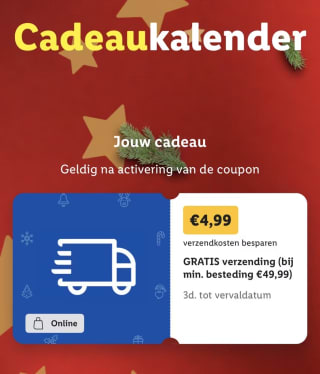 Gratis verzending op je aankopen bij de Lidl