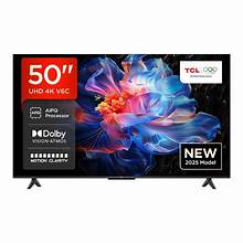 TCL V6C 50 Inch 4K Smart Google TV 2025 Prime Exclusive for £207