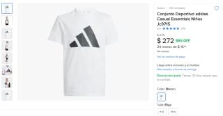Conjunto Adidas para niños por $272 | Mercado Libre
