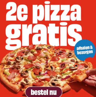 2e pizza gratis bij Domino's