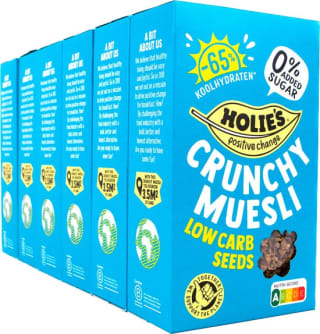 6 pakken Holie Crunchy Muesli Low Carb Seeds 400g voor €9,99 bij Bol