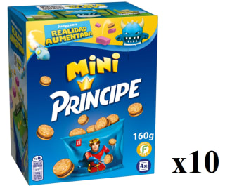 10 Paquetes de LU, PRÍNCIPE Mini Galleta rellenas de chocolate 4 uds. 40 g. por 9.3€