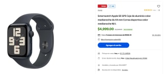 Apple Watch SE 44mm Medianoche por $4,999 | Walmart