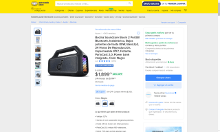 Bocina Soundcore Boom 2 80W por $1,899 | Oferta Mercado Libre