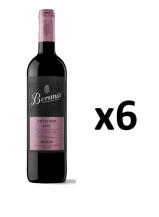 6 Botellas de Beronia Graciano 2020 por 44€