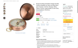 Brújula Reloj de Bolsillo Vintage por $87 | Oferta Amazon