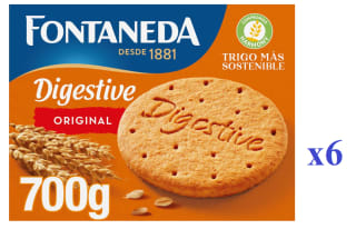 6 x Fontaneda Digestive Original Galletas 700 g por 12.88€