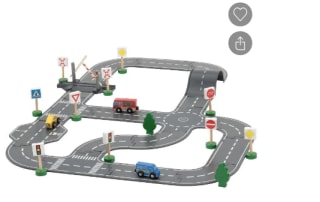 lupilu® Houten speelgoed stratenset voor €14,99 bij de Lidl