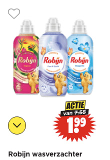 Alle Robijn wasverzachter voor €1,99 bij Dirk