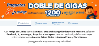 Doble de GB en paquetes desde $200 | Telcel