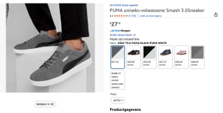 PUMA Sneakers laag 'Smash 3.0' ivoor €27,16 bij Amazon