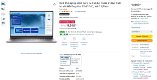 Laptop Dell 15" i5 16GB 512GB por $8,998 | Oferta Amazon