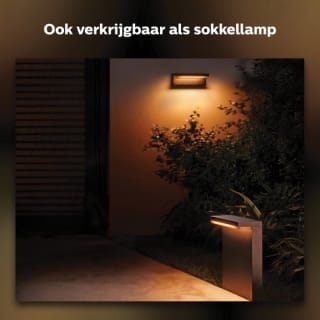 Philips Hue Outdoor Nyro Wall Lantern - Zwart voor €88 bij Bol