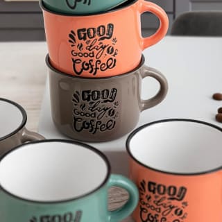 Quid set 6 tazas cerámico surtido por 7.50€