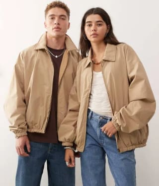 Chaqueta Harrington tostado cuadros por 30.37€